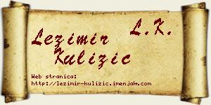 Ležimir Kulizić vizit kartica